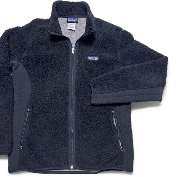 Patagonia Fall ‘08 Retro X Black Fleece Zip Sweater Jacket Womens Large - Picture 3 of 8